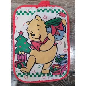 Disney Winnie the Pooh Christmas Pot Holder Tree Honey Red Yellow‎ #8